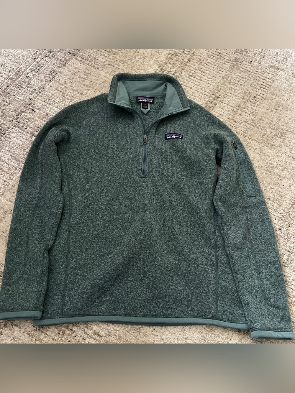 Women’s Patagonia Better Sweater Fleece Jacket in Size Small 1/4 Zip green